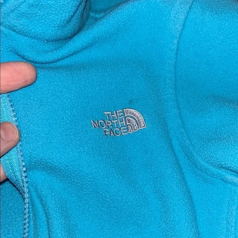 The North Face Blue Fleece Jacket with High Collar